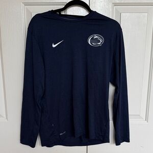 Nike Dark Blue Long Sleeve Dri-Fit Penn State Shirt